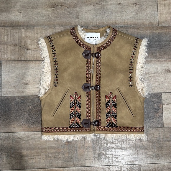 Isabel Marant Clemencia embroidered fleece vest - Picture 3 of 9